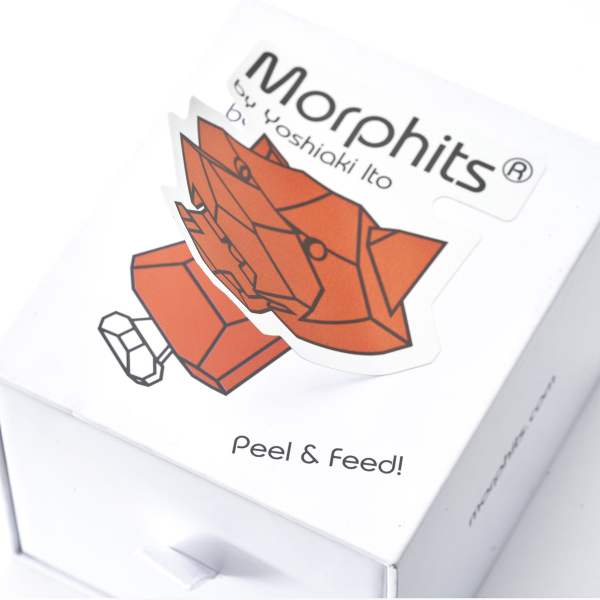 Morphits Tiger transformable wooden design object in a dynamic pose.