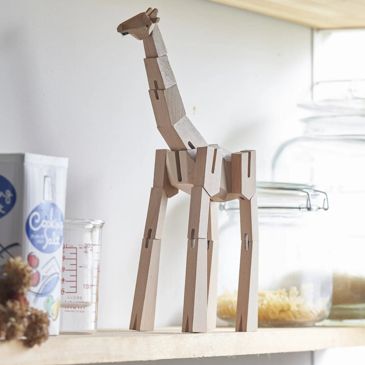 Morphits Giraffe Transformable Wooden Design Object - Interactive Art Piece - Yoshiaki Ito Design