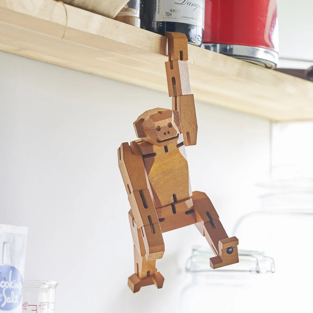 Morphits Monkey Transformable Wooden Design Object - Interactive Art Piece - Yoshiaki Ito Design