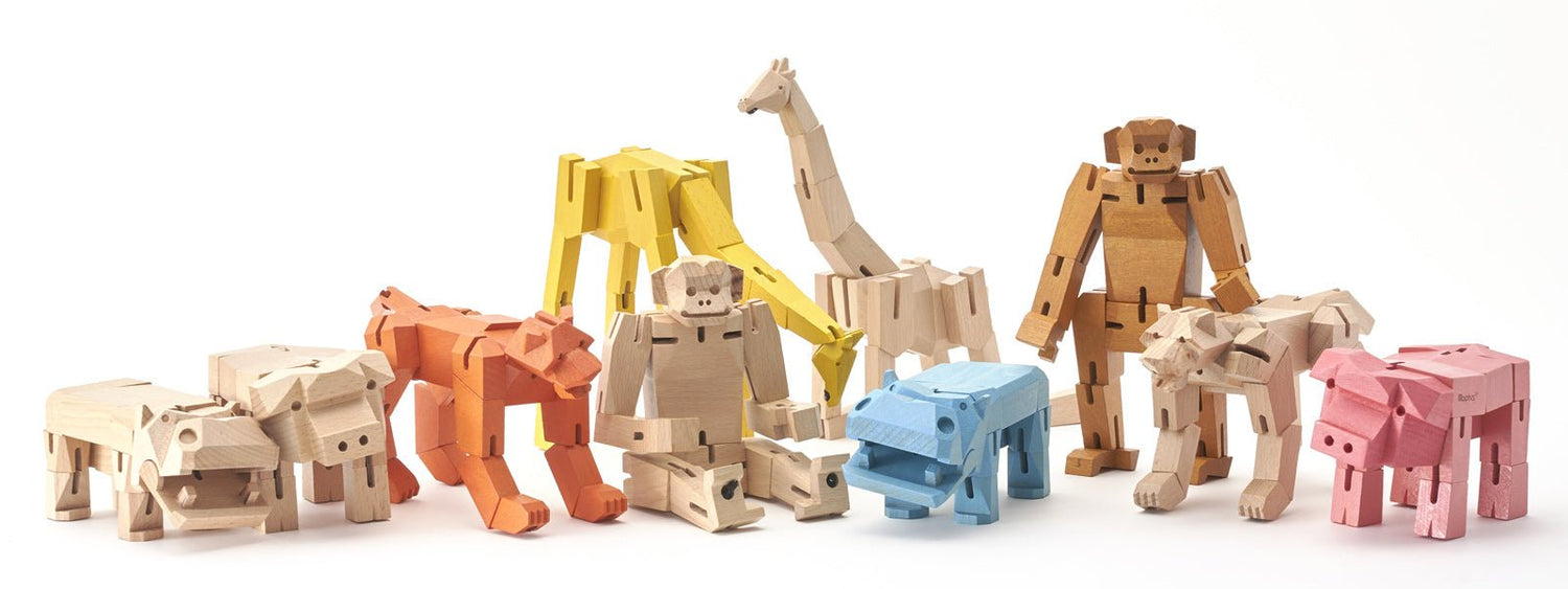 Morphits® Wooden Toy Retro Transformers