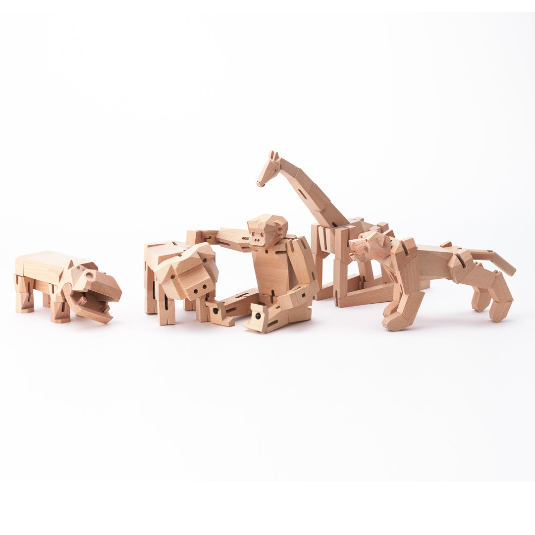 Morphits® All wooden Animal Zoo Set