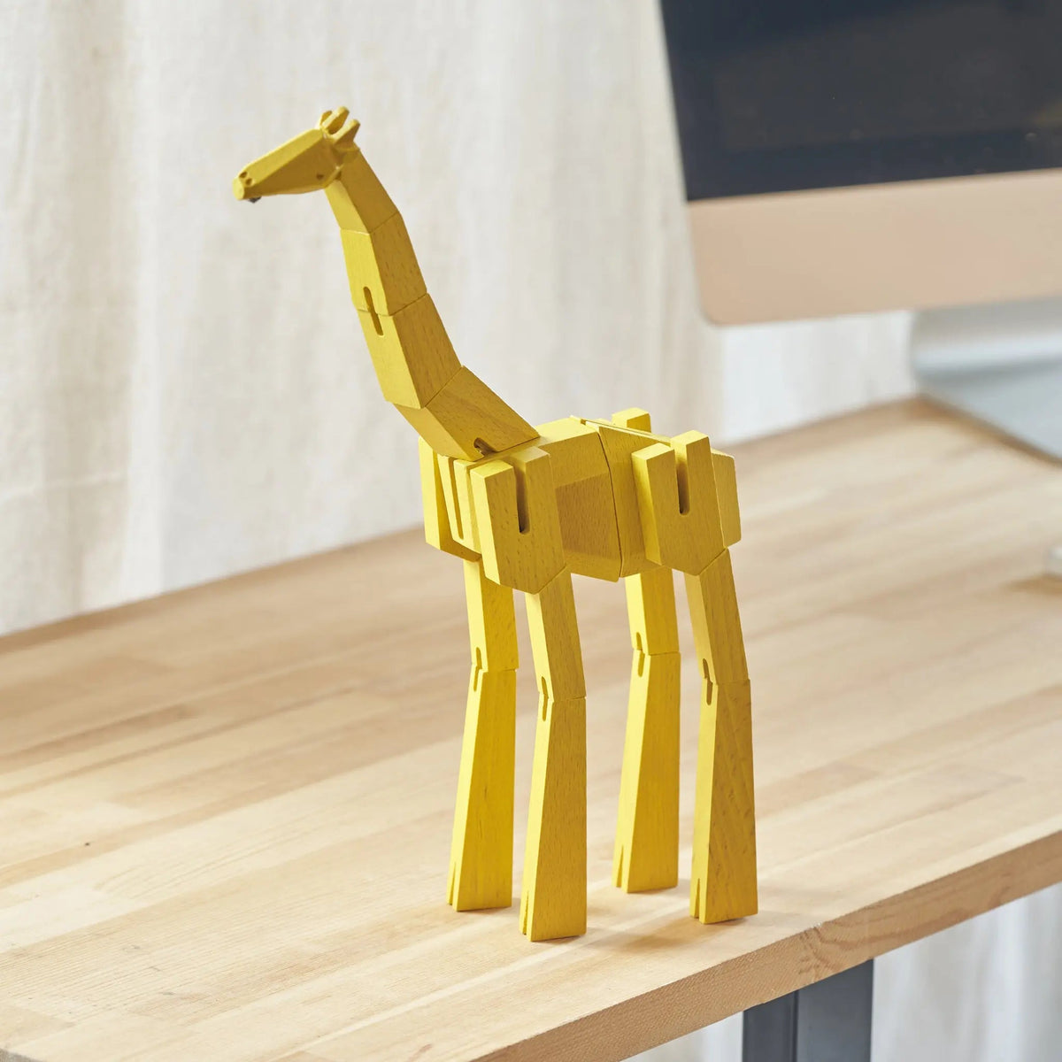 Morphits Giraffe Transformable Wooden Design Object - Interactive Art Piece - Yoshiaki Ito Design