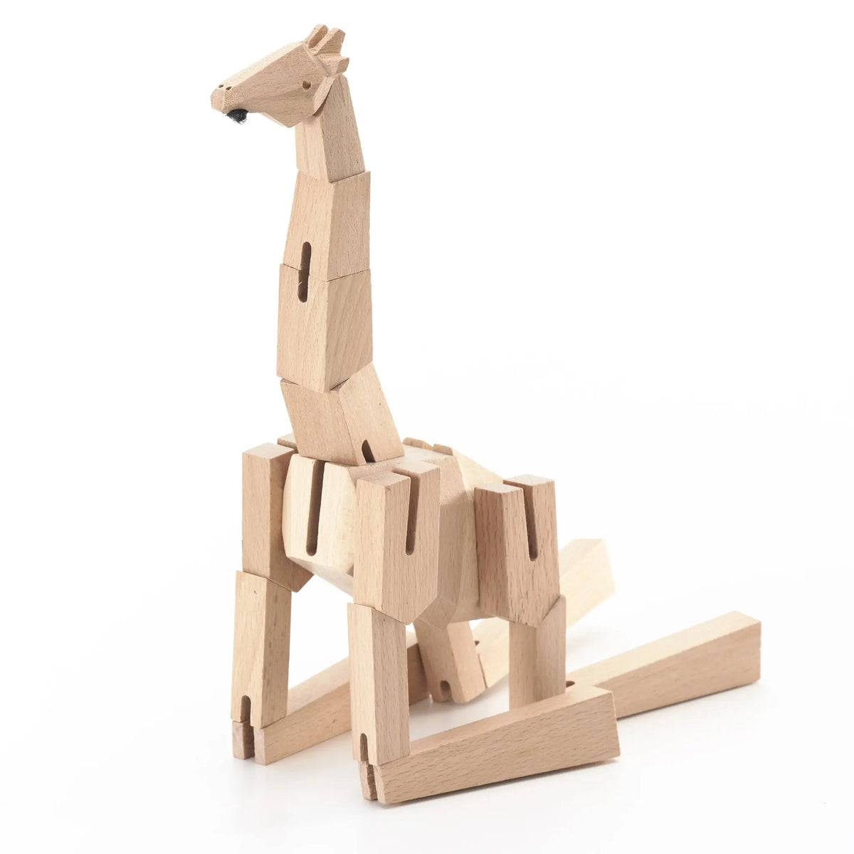 Morphits Giraffe Transformable Wooden Design Object - Interactive Art Piece - Yoshiaki Ito Design