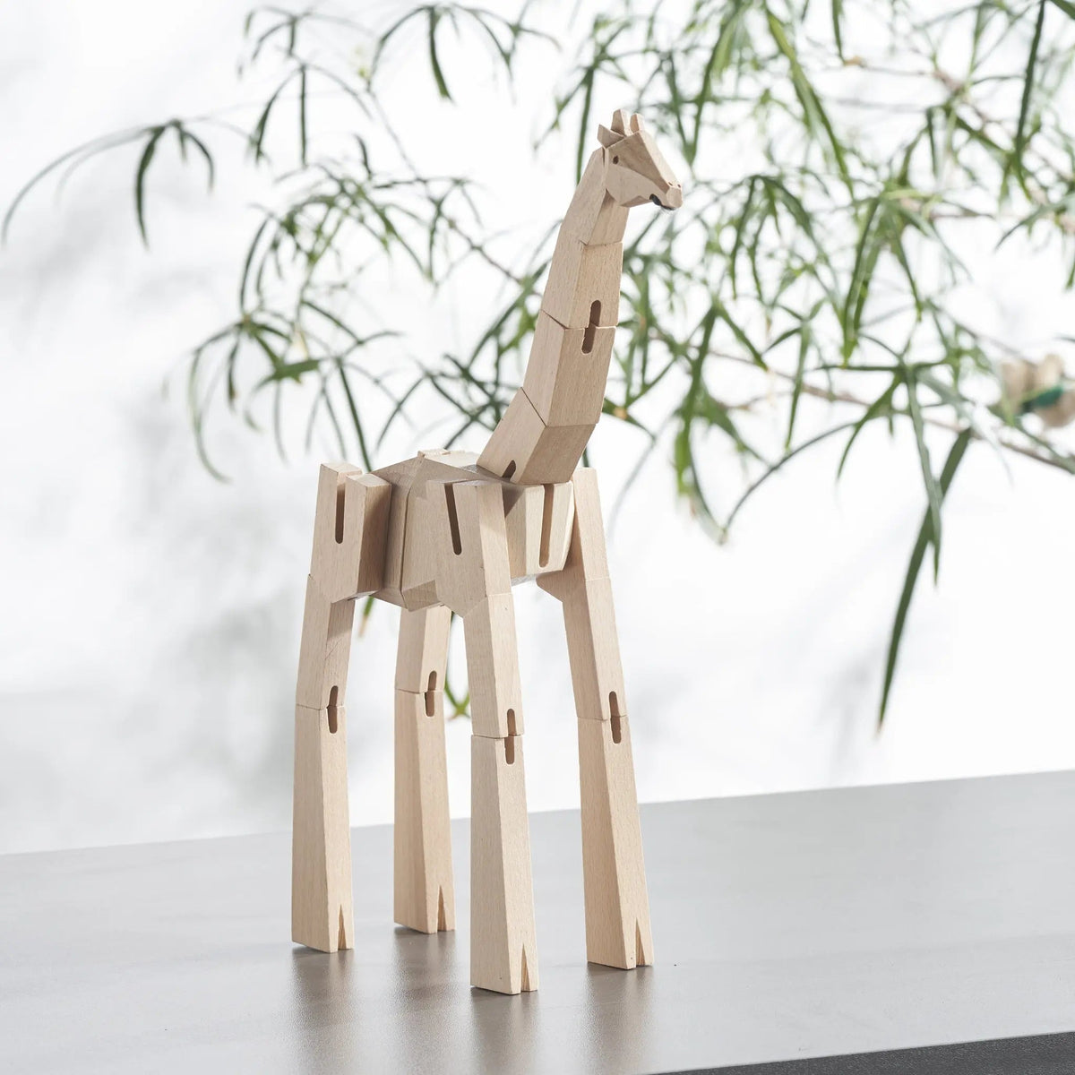 Morphits Giraffe Transformable Wooden Design Object - Interactive Art Piece - Yoshiaki Ito Design