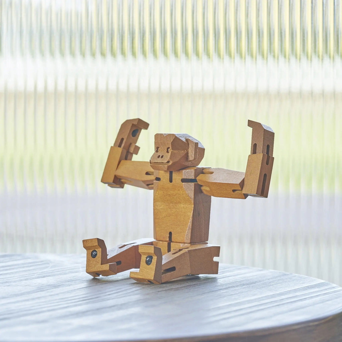 Morphits Monkey Transformable Wooden Design Object - Interactive Art Piece - Yoshiaki Ito Design
