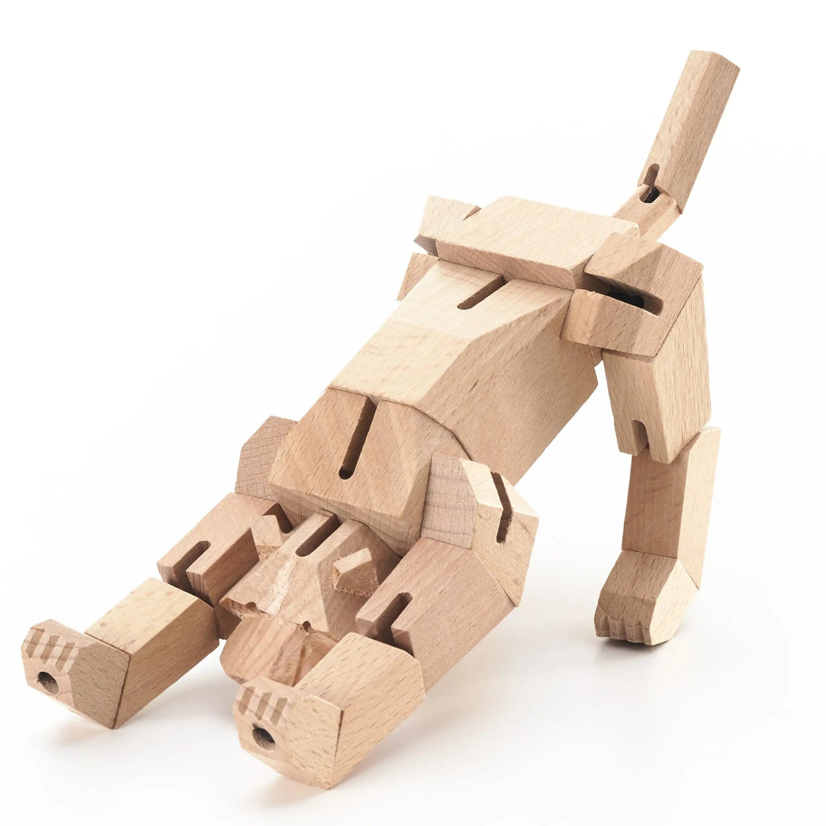 Morphits Tiger Transformable Wooden Design Object - Interactive Art Piece - Yoshiaki Ito Design