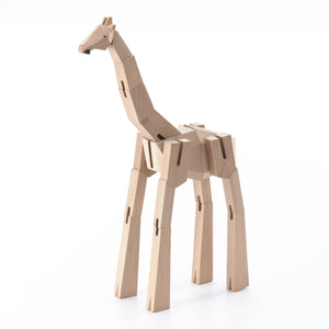 Morphits ® Giraffe Wooden Toy: Elevate Playtime with Tall Tales in our Wooden Playset World - Yoshiaki Ito Design Stand N1