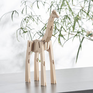 Morphits ® Giraffe Wooden Toy: Elevate Playtime with Tall Tales in our Wooden Playset World - Yoshiaki Ito Design Stand N2