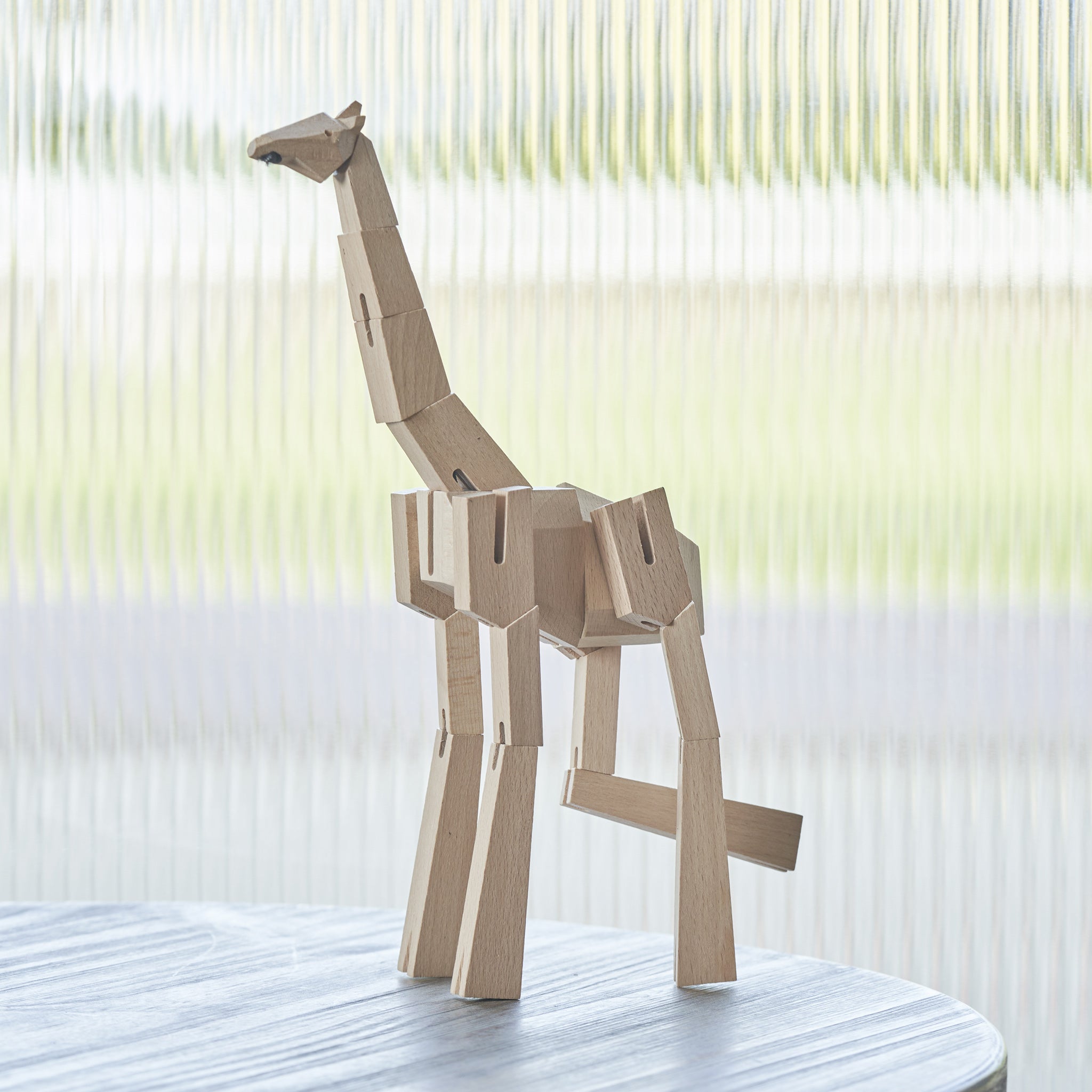 Morphits ® Giraffe Wooden Toy: Elevate Playtime with Tall Tales in our Wooden Playset World - Yoshiaki Ito Design Stand N3