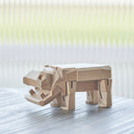 Load image into Gallery viewer, Morphits ® Hippo Wooden Toy: Explore the Wild with Poseable Wooden Playset Friends - Yoshiaki Ito Design Stand N2
