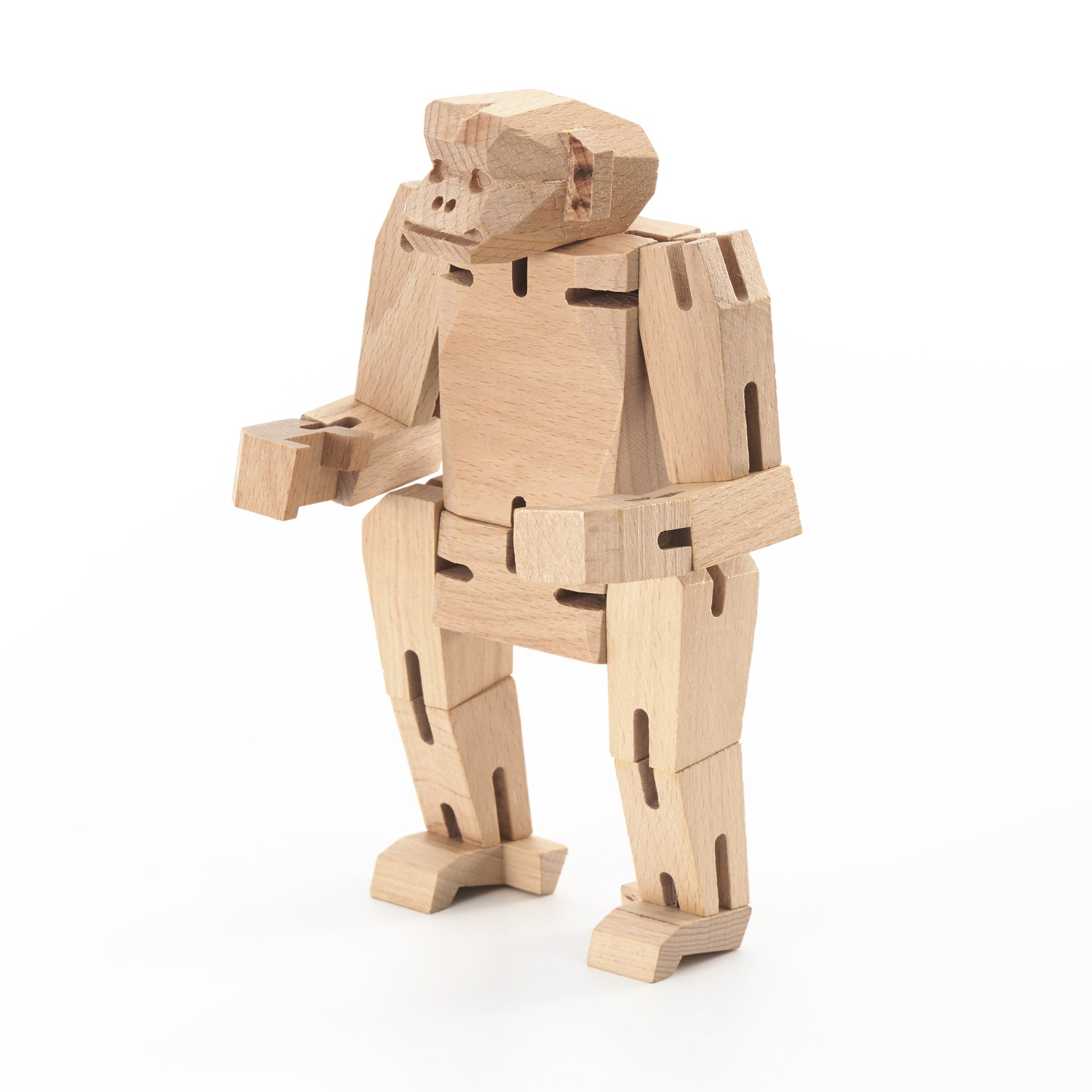 Morphits ® Monkey Wooden Toy: Unleash Creativity with Poseable Wooden Playset - Yoshiaki Ito Design Stand N1