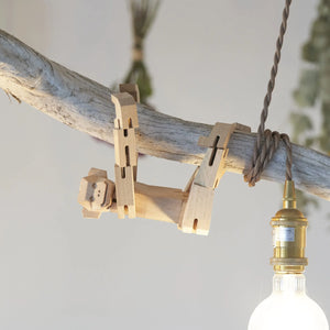 Morphits ® Monkey Wooden Toy: Unleash Creativity with Poseable Wooden Playset - Yoshiaki Ito Design Hang N1