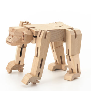 Morphits ® Monkey Wooden Toy: Unleash Creativity with Poseable Wooden Playset - Yoshiaki Ito Design Stand N2