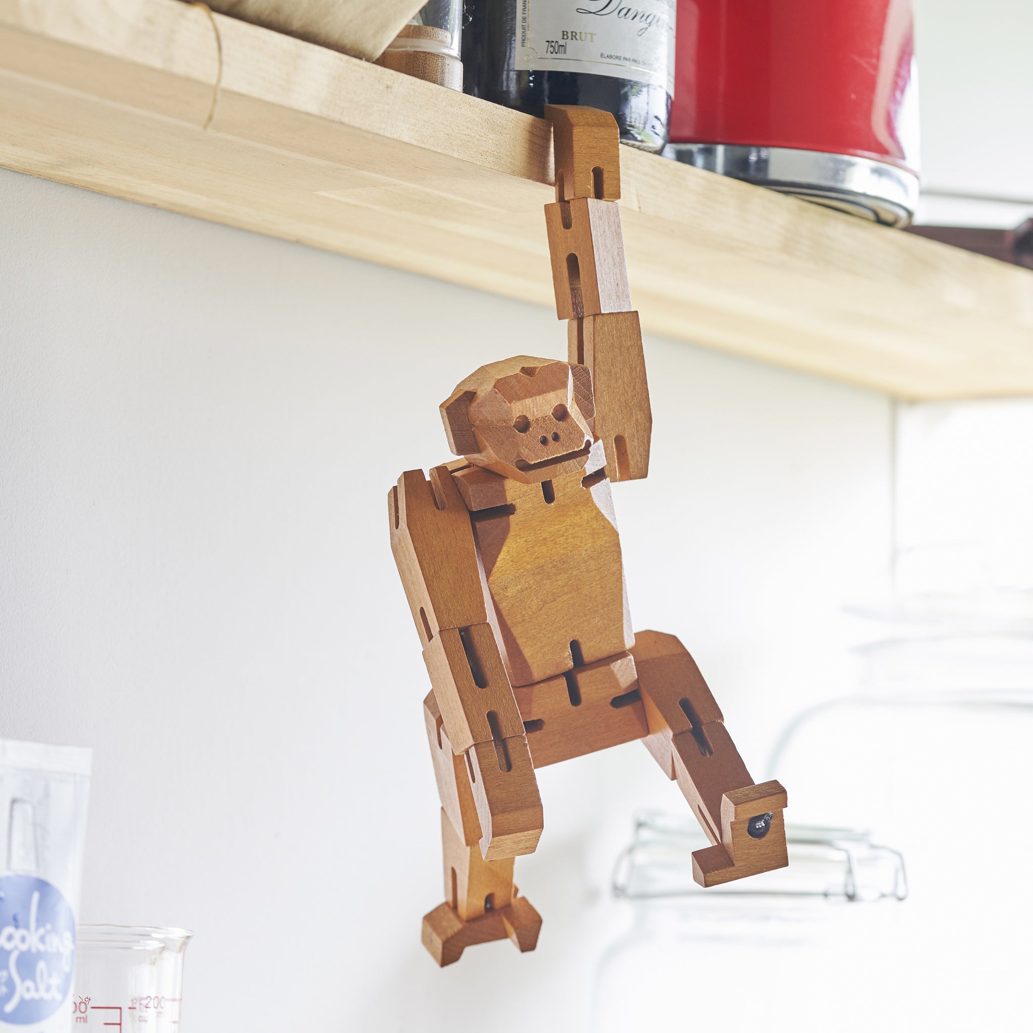 Morphits ® Monkey Wooden Toy: Unleash Creativity with Poseable Wooden Playset - Yoshiaki Ito Design Hang T1