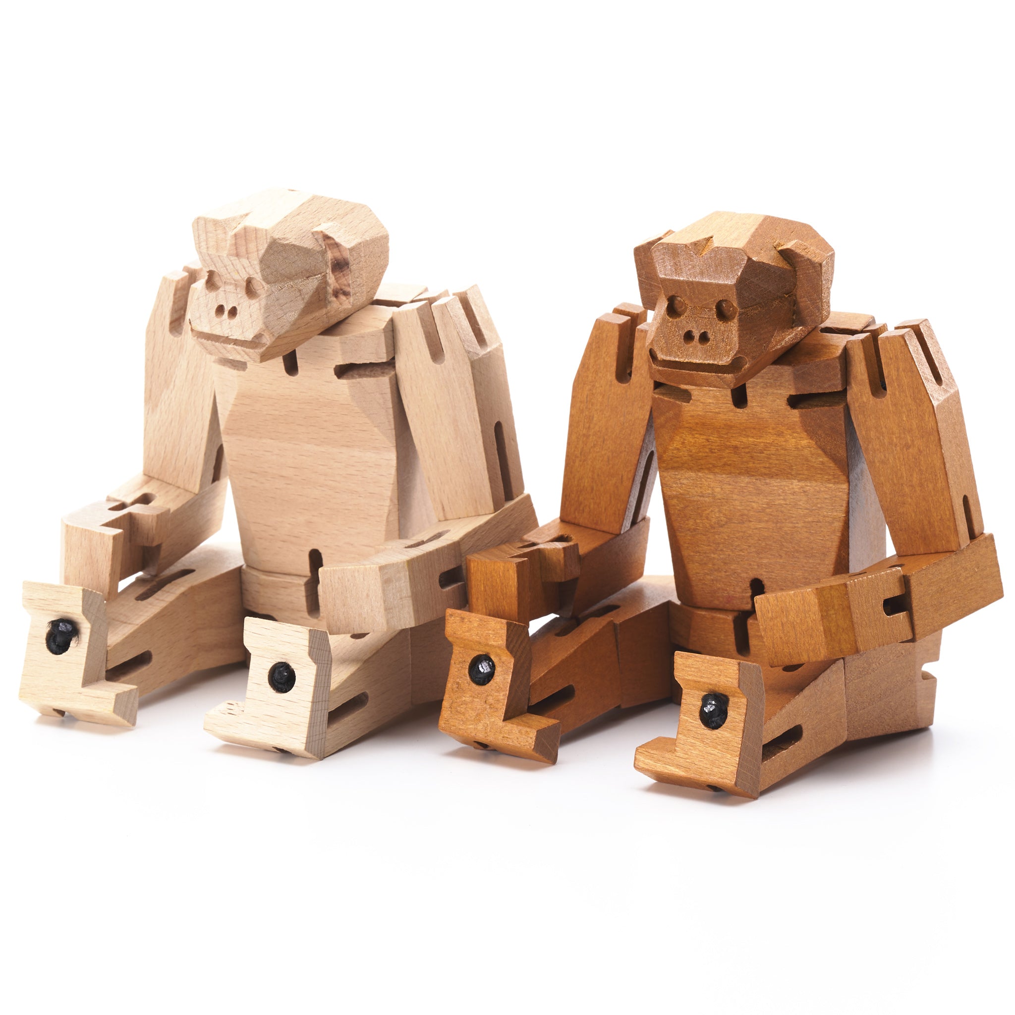 Morphits ® Monkey Wooden Toy: Unleash Creativity with Poseable Wooden Playset - Yoshiaki Ito Design Sit Duo1