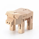 Load image into Gallery viewer, Morphits ® Pig Wooden Toy: Whimsical Wooden Playset Companions for Imaginative Minds - Yoshiaki Ito Design Stand N1
