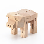 Load image into Gallery viewer, Morphits ® Pig Wooden Toy: Whimsical Wooden Playset Companions for Imaginative Minds - Yoshiaki Ito Design Stand N1
