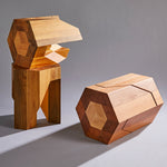 Load image into Gallery viewer, Yosegi Wood Pair Stool - Unique Japanese Design - Yoshiaki Ito Design Furniture Decor FunctionalDesign furniture 1
