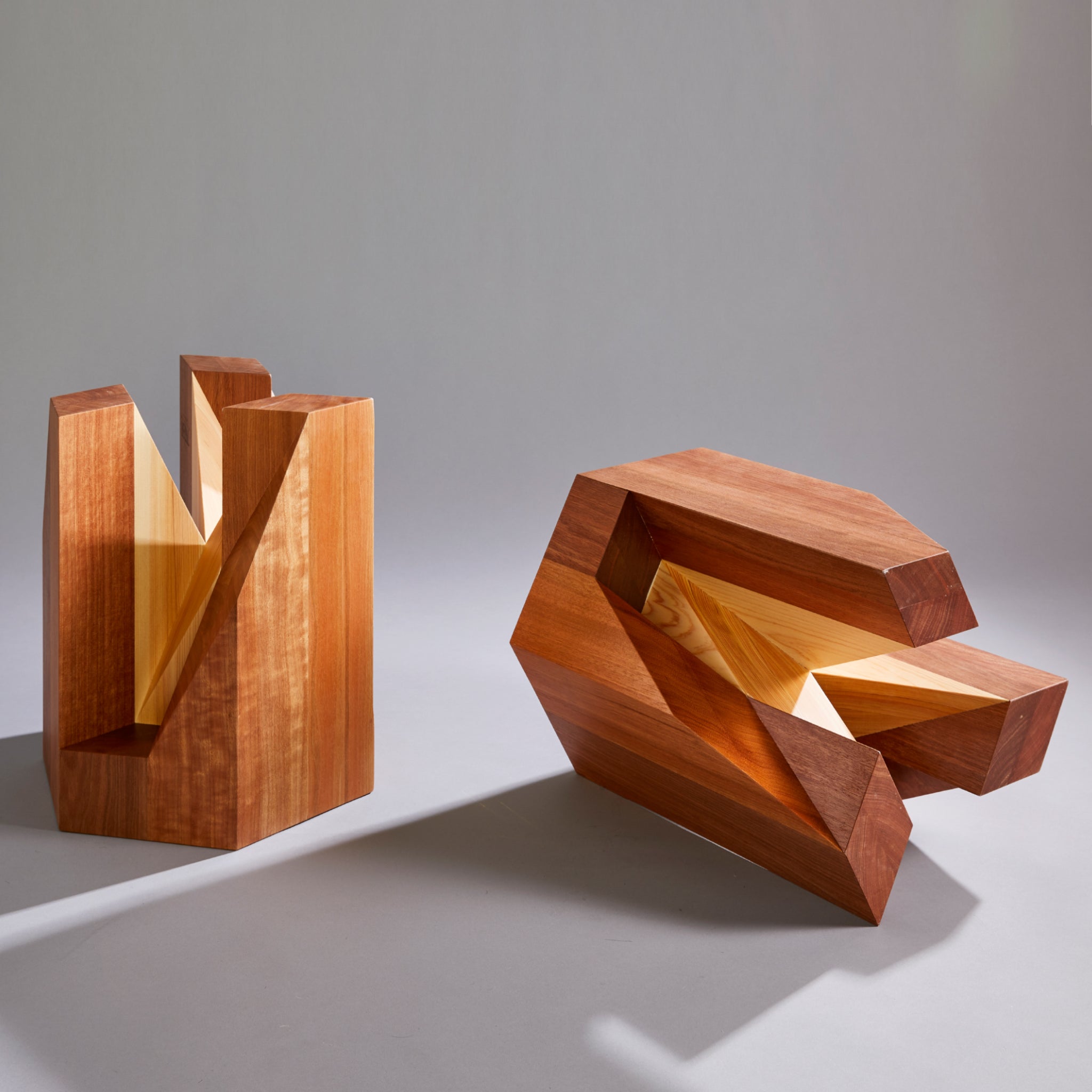 Yosegi Wood Pair Stool - Unique Japanese Design - Yoshiaki Ito Design Furniture Decor FunctionalDesign furniture 7