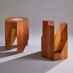 Load image into Gallery viewer, Yosegi Wood Pair Stool - Unique Japanese Design - Yoshiaki Ito Design Furniture Decor FunctionalDesign furniture 3

